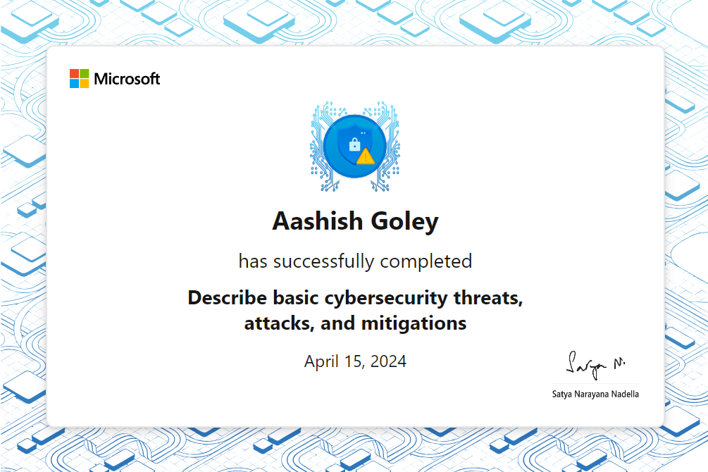Describe basic cybersecurity threats, attacks, and mitigations