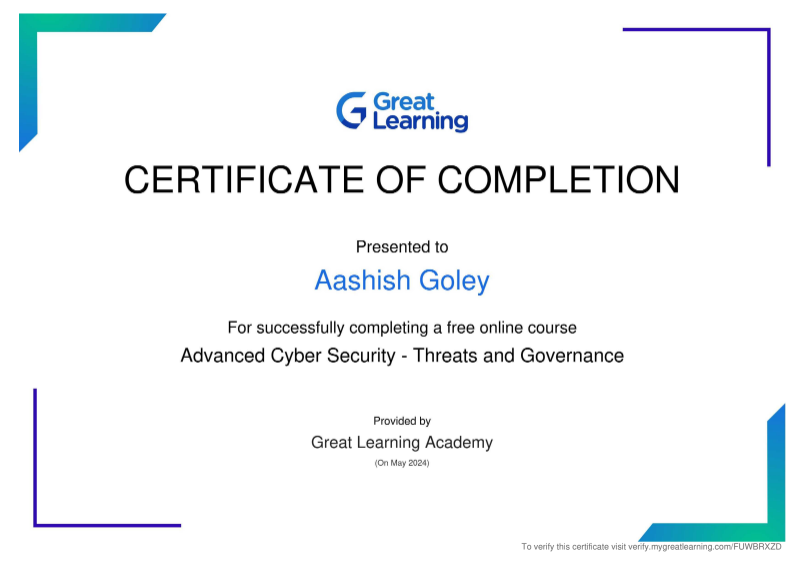 Advance Cyber Security - Threat and Governance