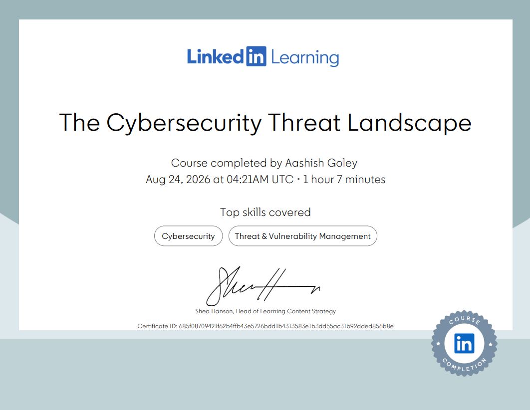 The Cybersecurity Threat Landscape