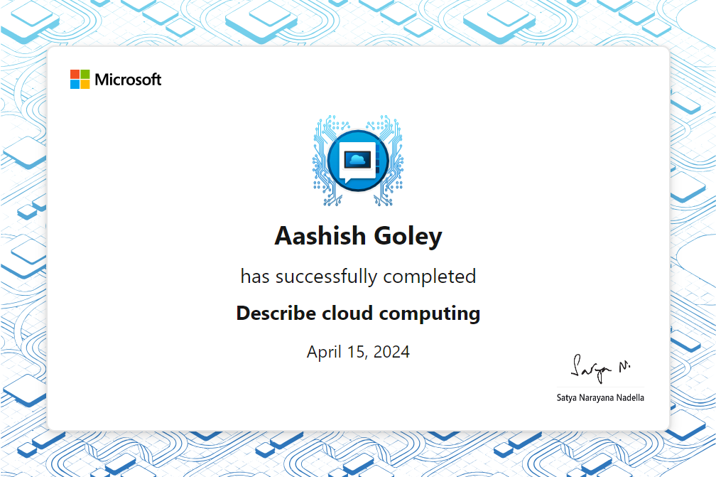 Describe cloud computing Aashish Goley